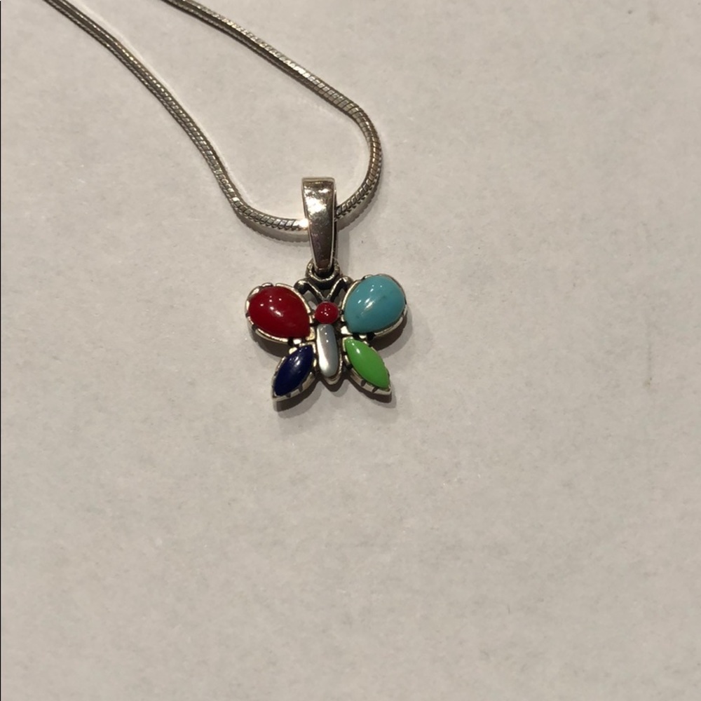 Retired Silpada Sterling Butterfly Necklace.